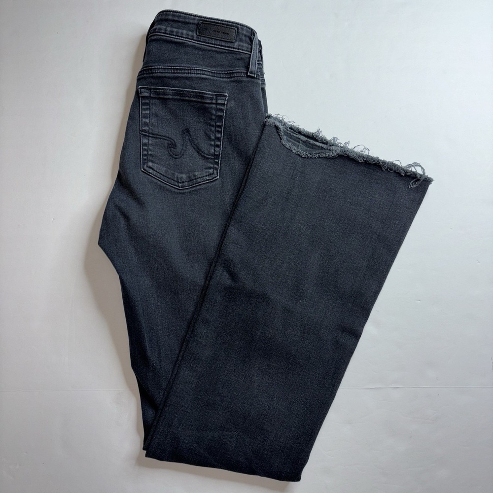 AG Adriano Goldschmied Farrah Artisan Bootcut Raw Hem Size 27 Cobrax AHD Black
